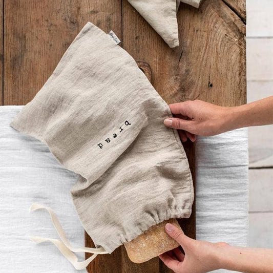 Printed Linen Bread Bag - Design Vintage