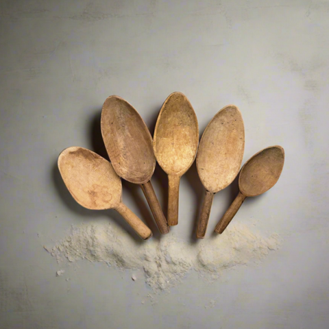 Vintage Wooden Flour Scoop