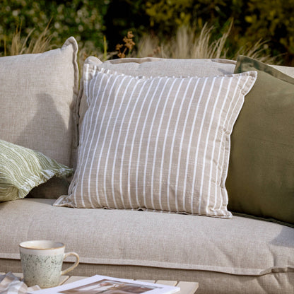 Hessle Stripe Outdoor Cushion Natural - Design Vintage