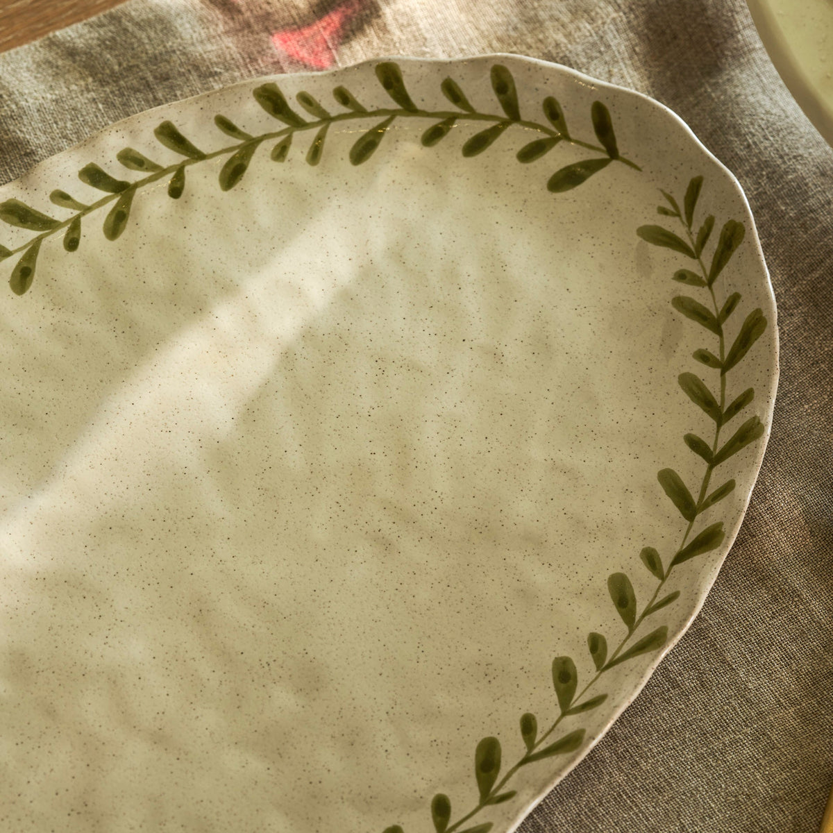 Olive Leaf Serving Platter - Design Vintage