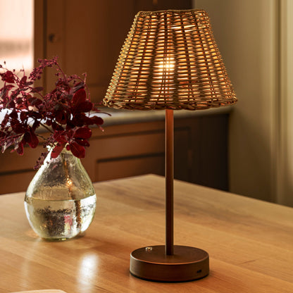 Rechargeable Rattan Table Lamp - Design Vintage