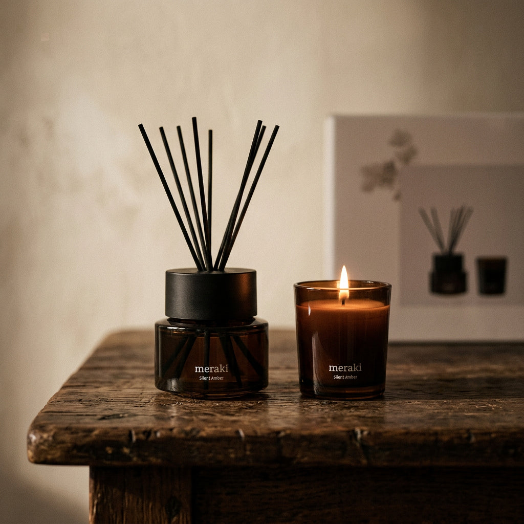 Amber Diffuser + Candle Gift Set - Design Vintage