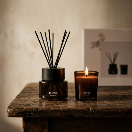 Amber Diffuser + Candle Gift Set - Design Vintage
