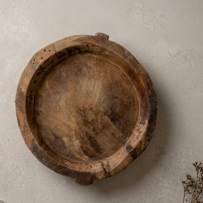 Vintage Wooden Tribal Bowl - Design Vintage