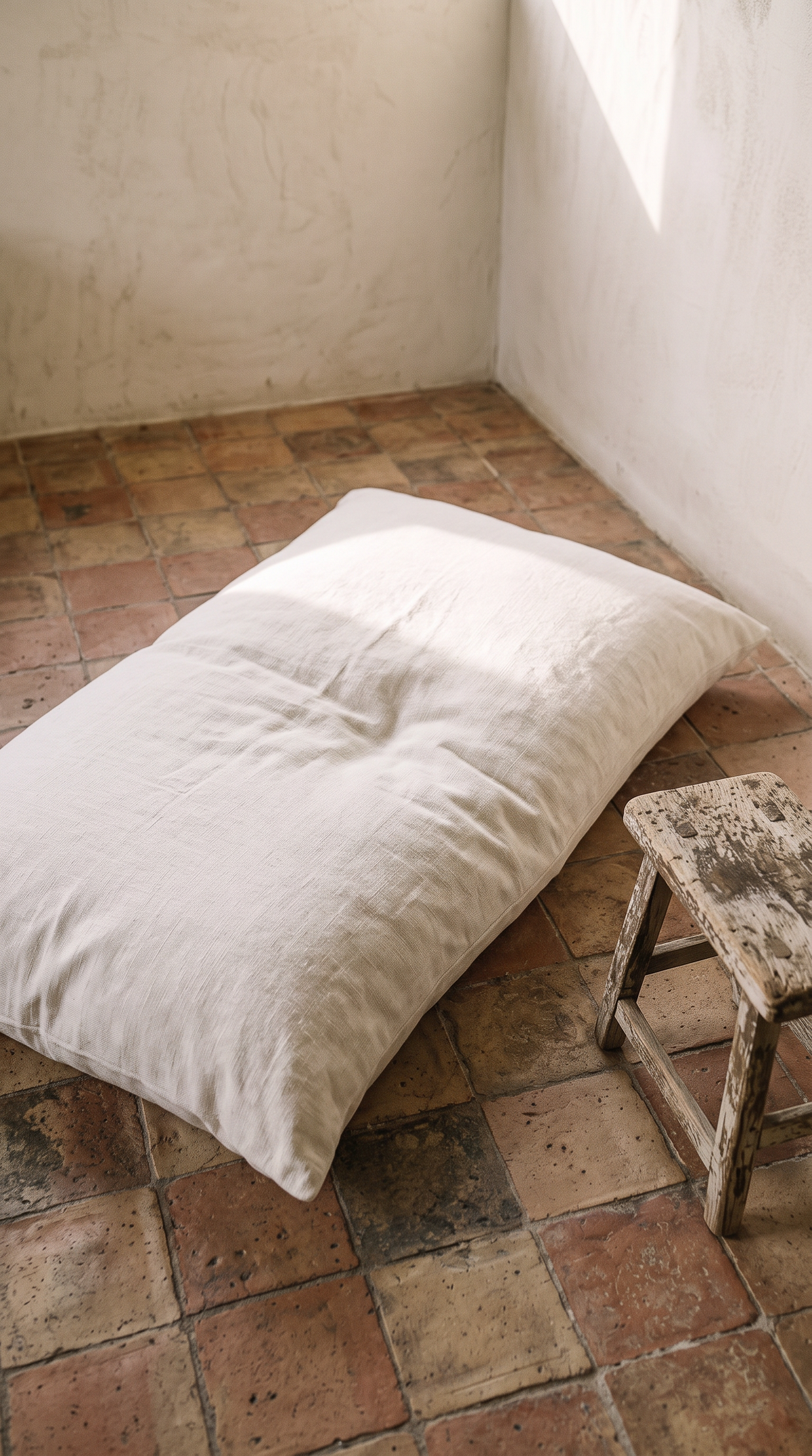 Vintage Plain Linen Bench Cushion - Design Vintage