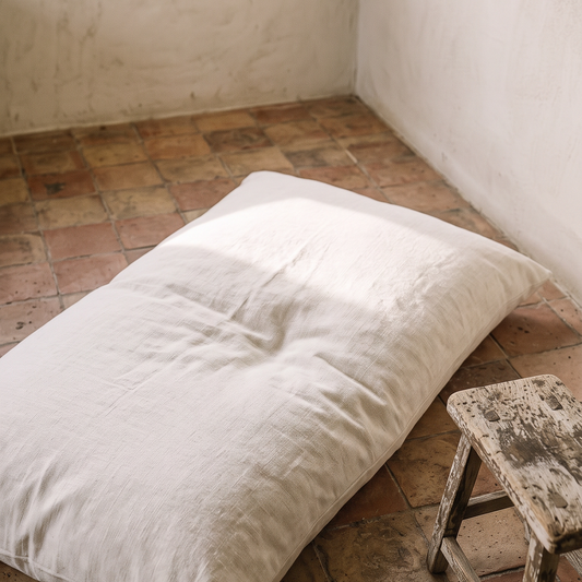 Vintage Plain Linen Bench Cushion