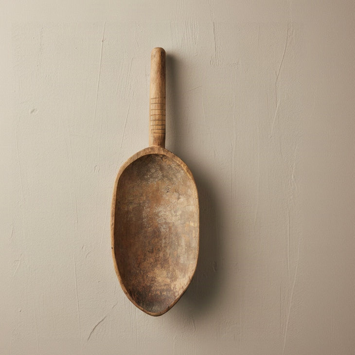 Vintage Wooden Flour Scoop