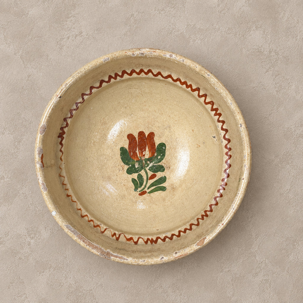 Vintage Hungarian Folk Bowl - Design Vintage
