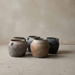 Vintage Dark Lug Pots