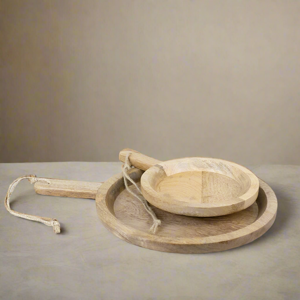 Round Wood Serving Board - Design Vintage