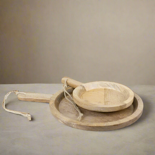 Round Wood Serving Board - Design Vintage