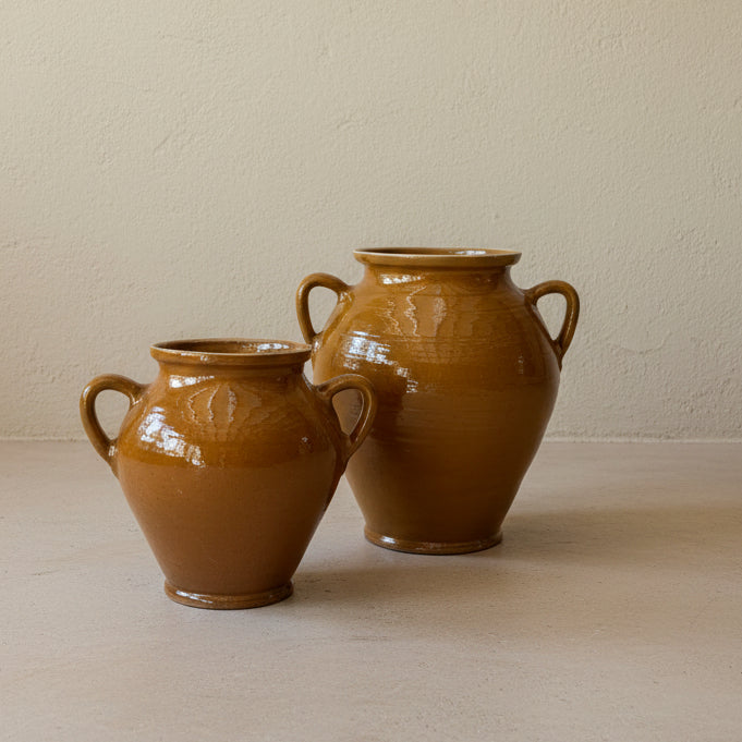 Hungarian Glazed Ochre Urn