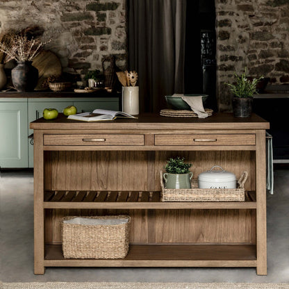 Bayur Wood Kitchen Island - Design Vintage