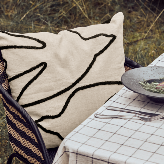 Abstract Linen Cushion - Design Vintage