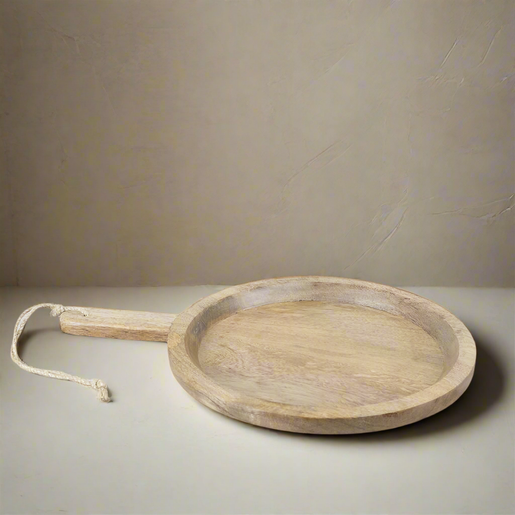 Round Wood Serving Board - Design Vintage