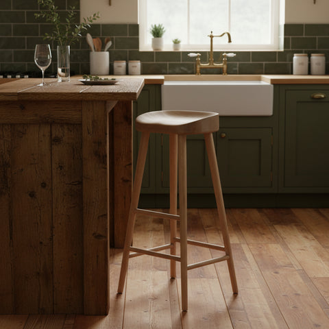 Solid Oak Bar Stool Design Vintage Weathered Oak Stool