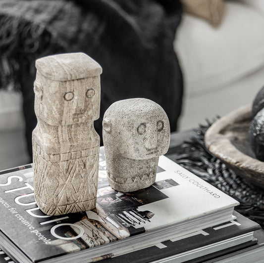 Small Sumba Stone Head - Design Vintage