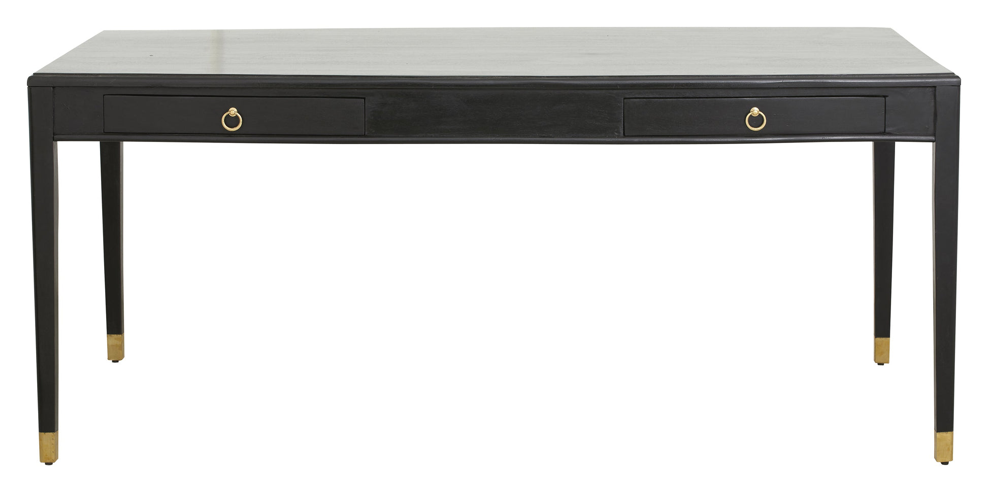Black Mango Wood Desk - Design Vintage