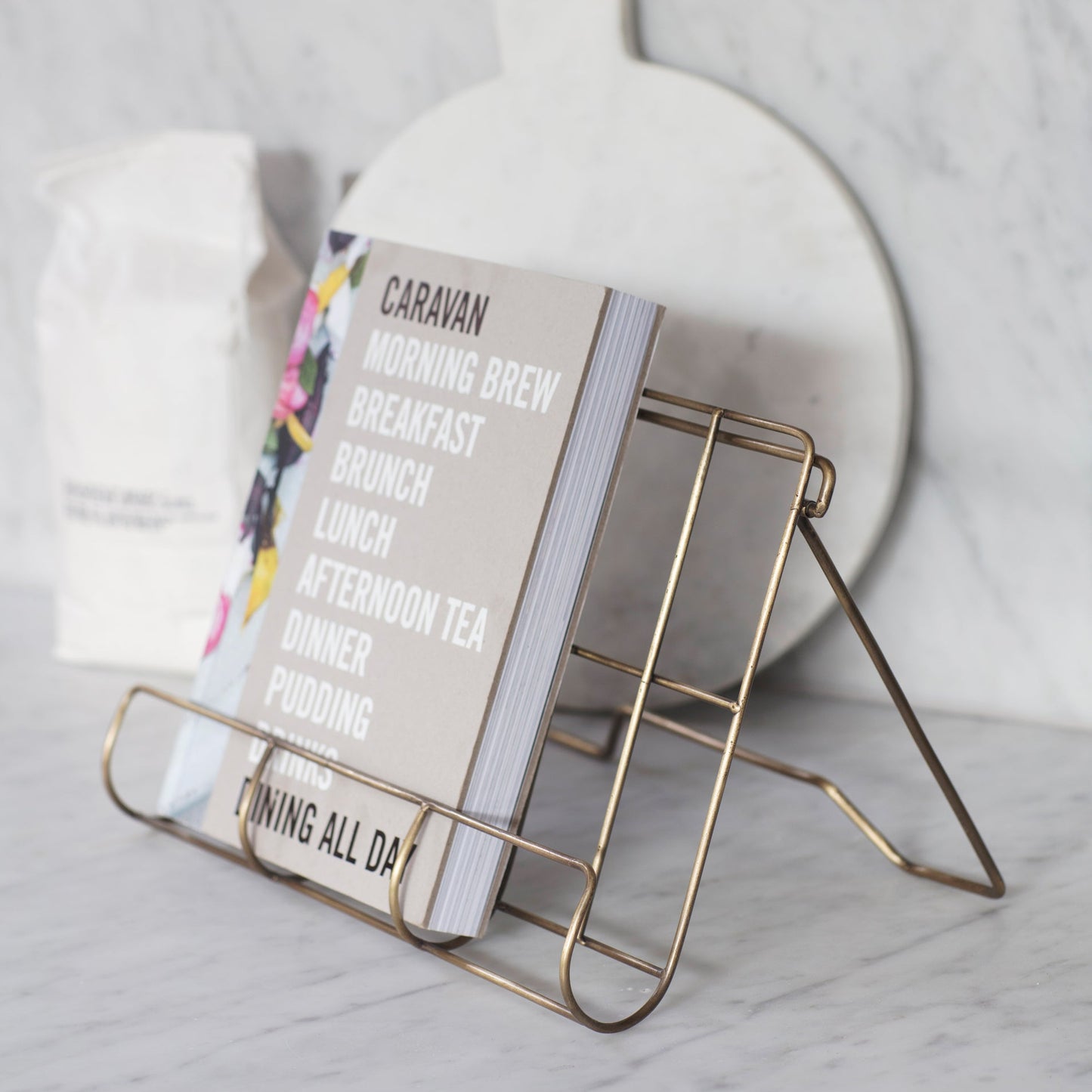 Antique Brass Cookbook Stand