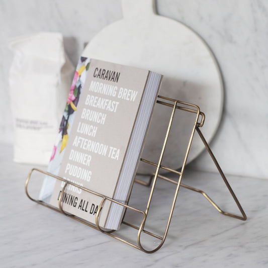 Antique Brass Cookbook Stand