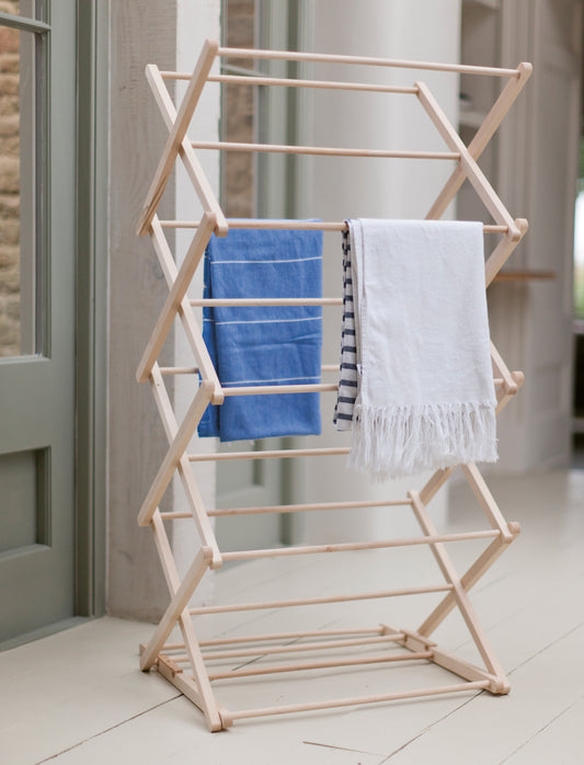Folding Beech Airer - Design Vintage