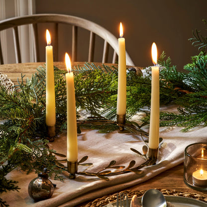 Mistletoe Brass Candle Ring