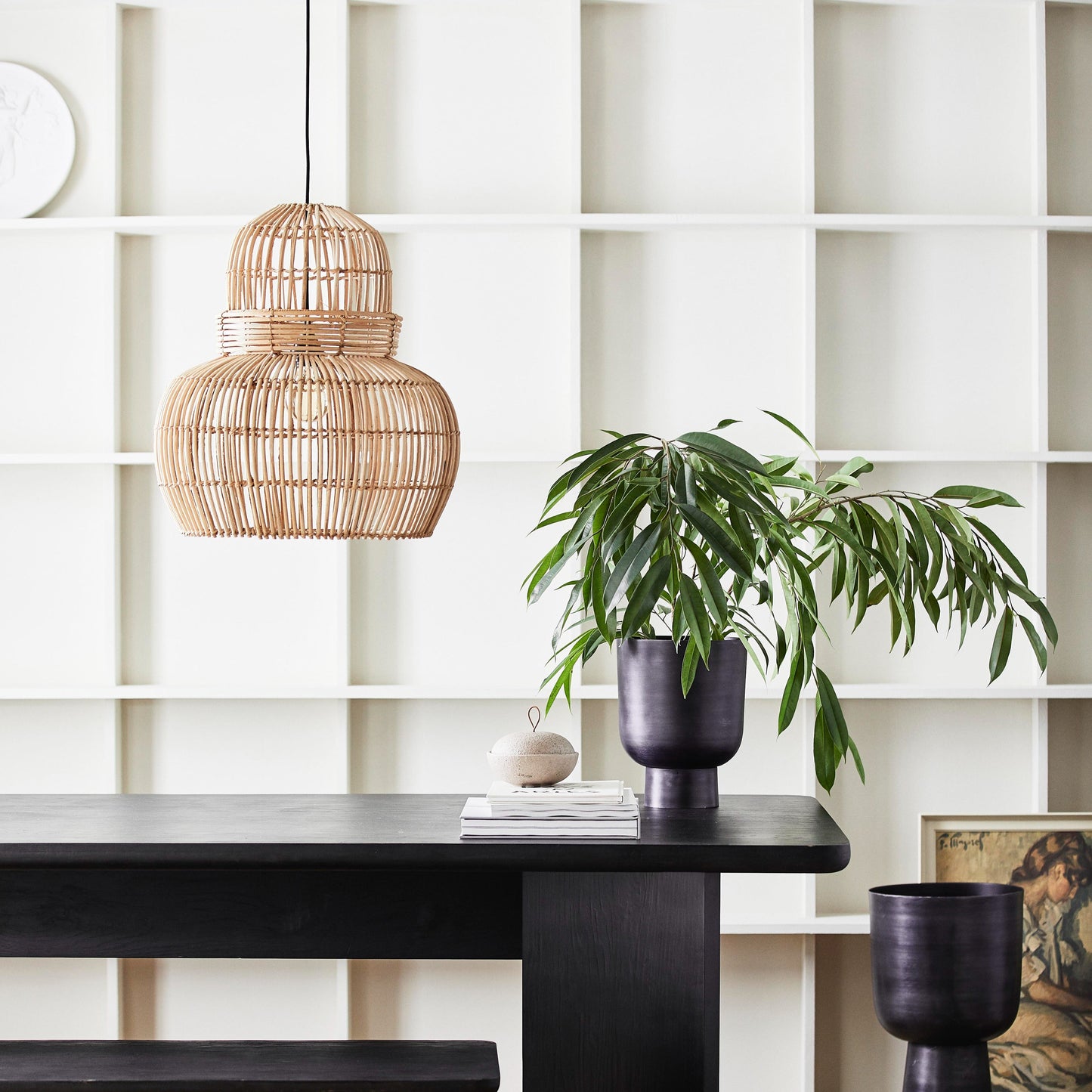 Curve Rattan Lampshade - Design Vintage