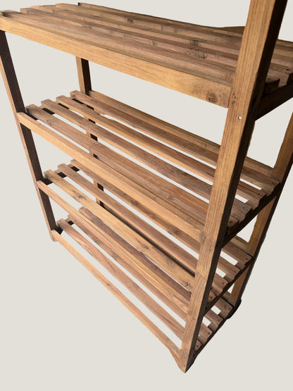 Vintage Teak Tall Shelving Unit