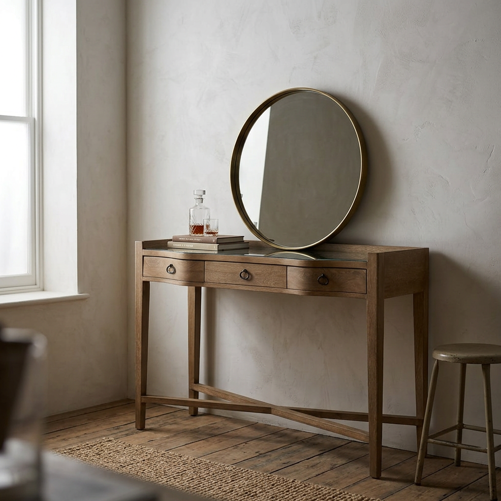 Elegant 3 Drawer Dressing Table