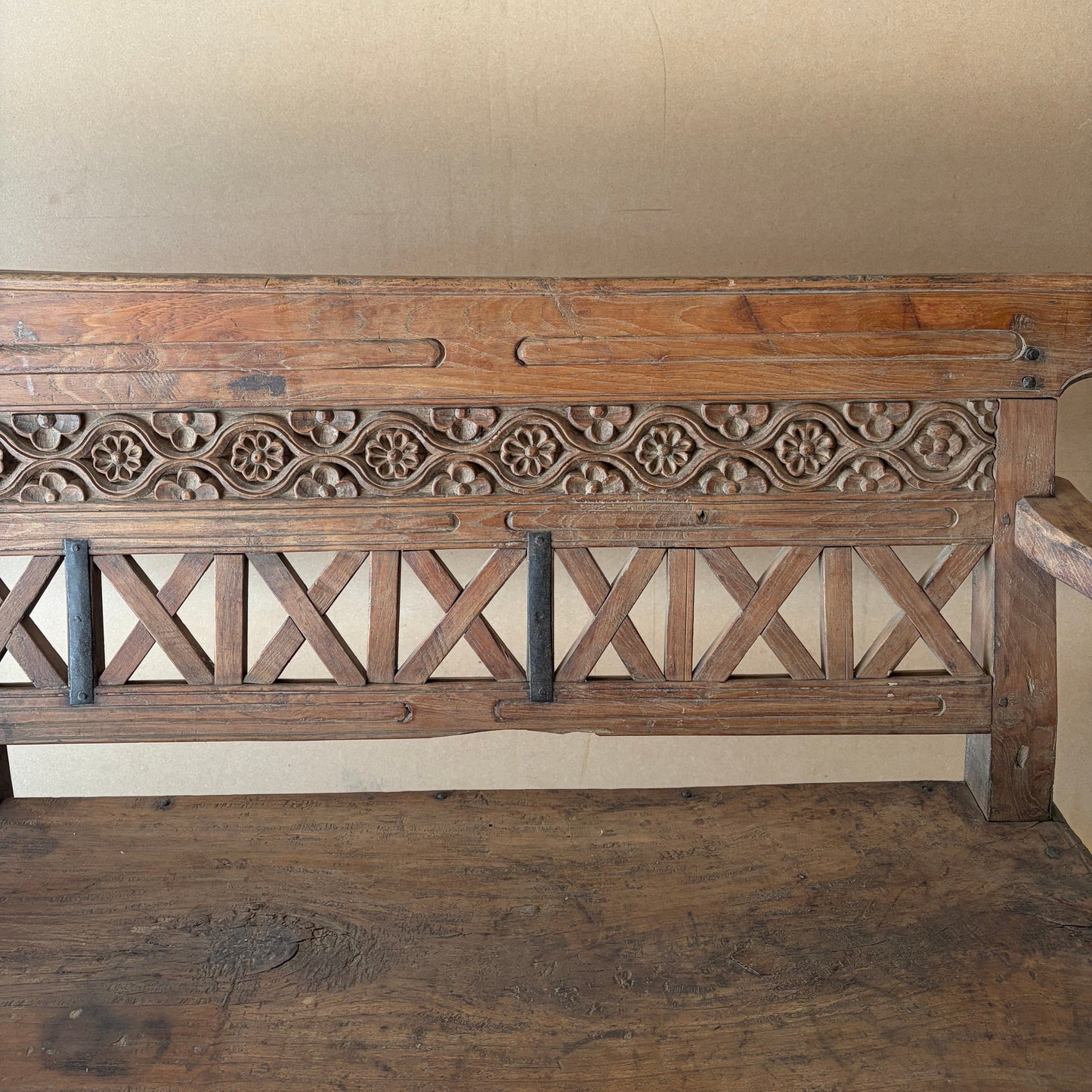 Rare Vintage Tribal Bench