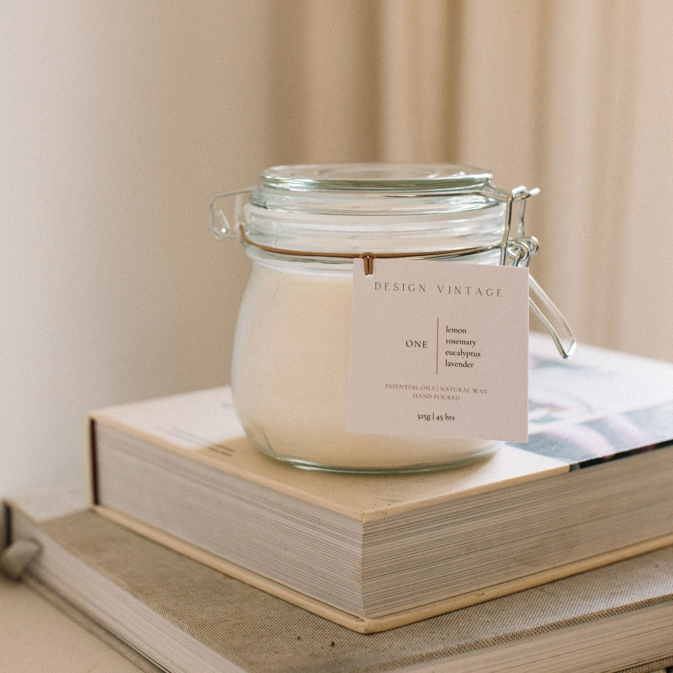 Essential Oil Jar Candle No 1 - Design Vintage