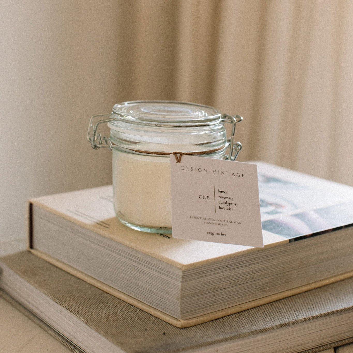 Essential Oil Jar Candle No 1 - Design Vintage