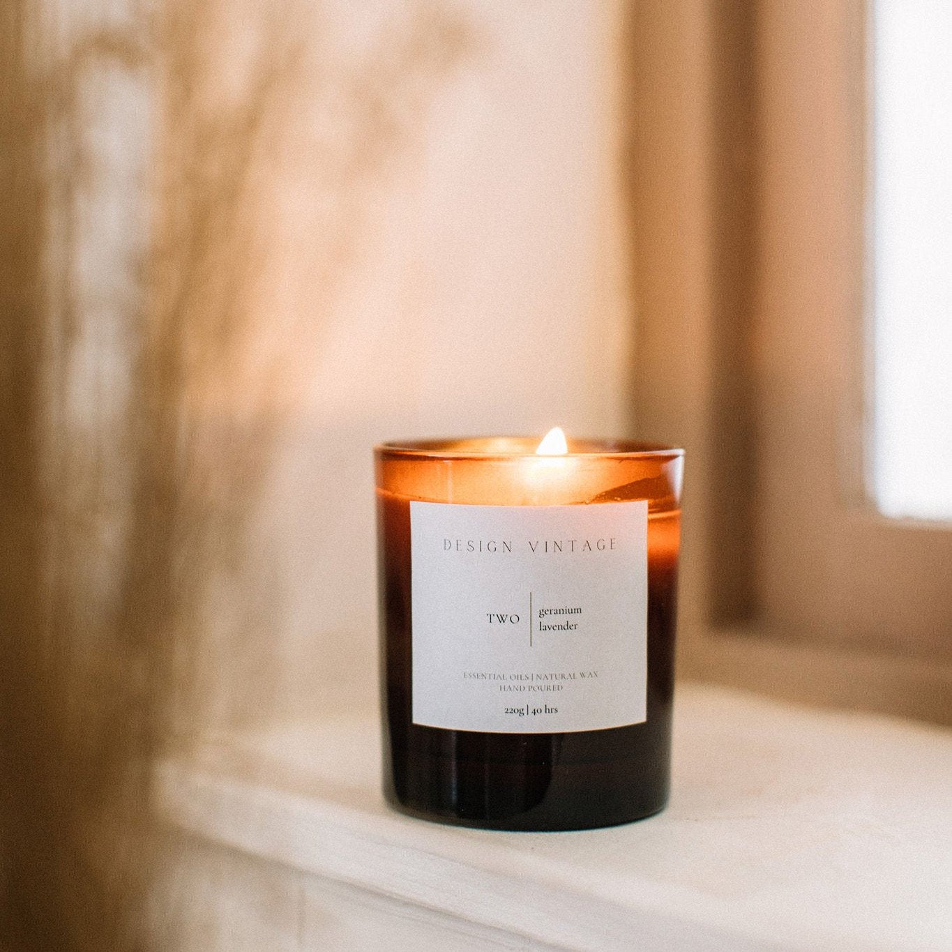Essential Oil Amber Candle No 3 - Design Vintage
