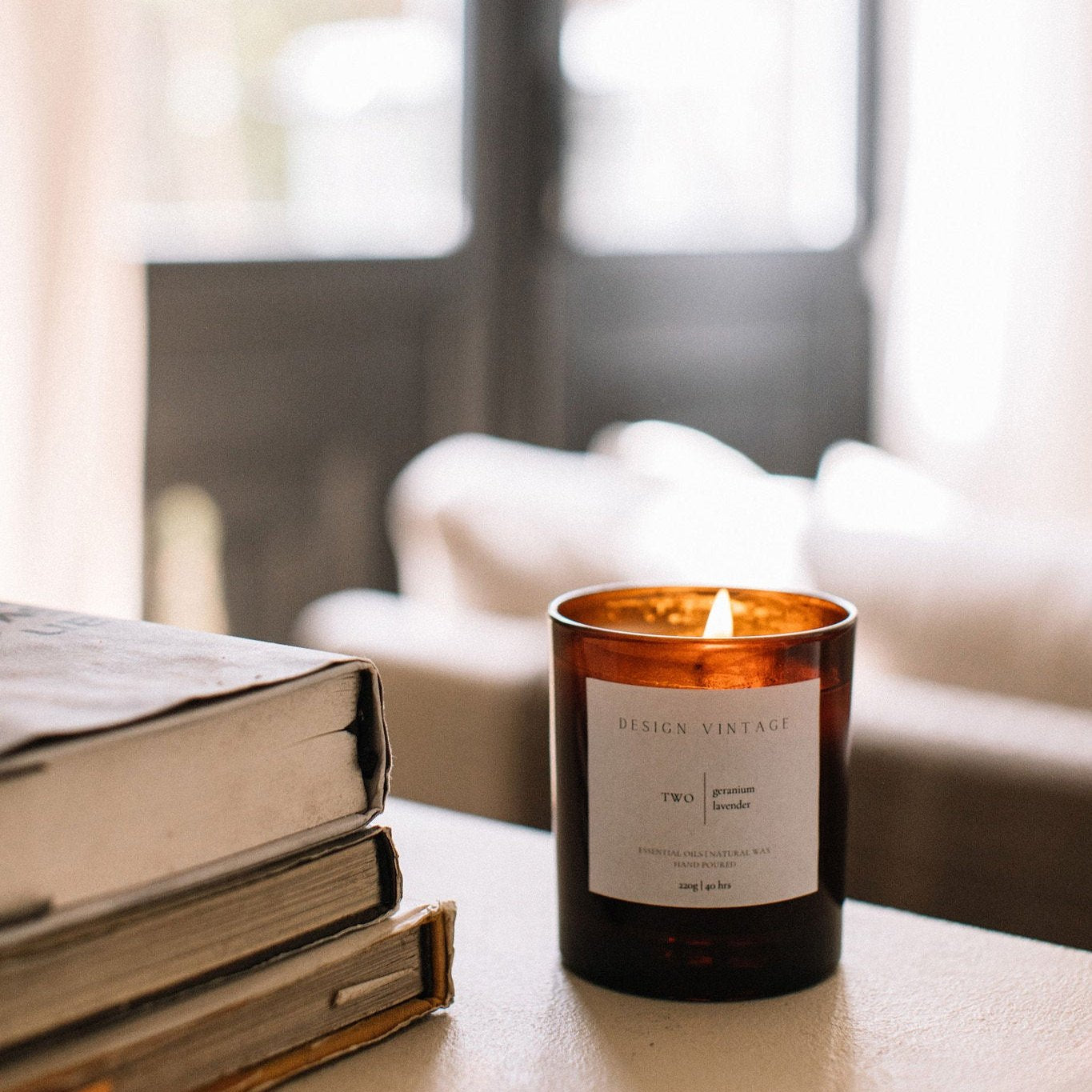 Essential Oil Amber Candle No 3 - Design Vintage
