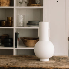 Large Matt White Vase