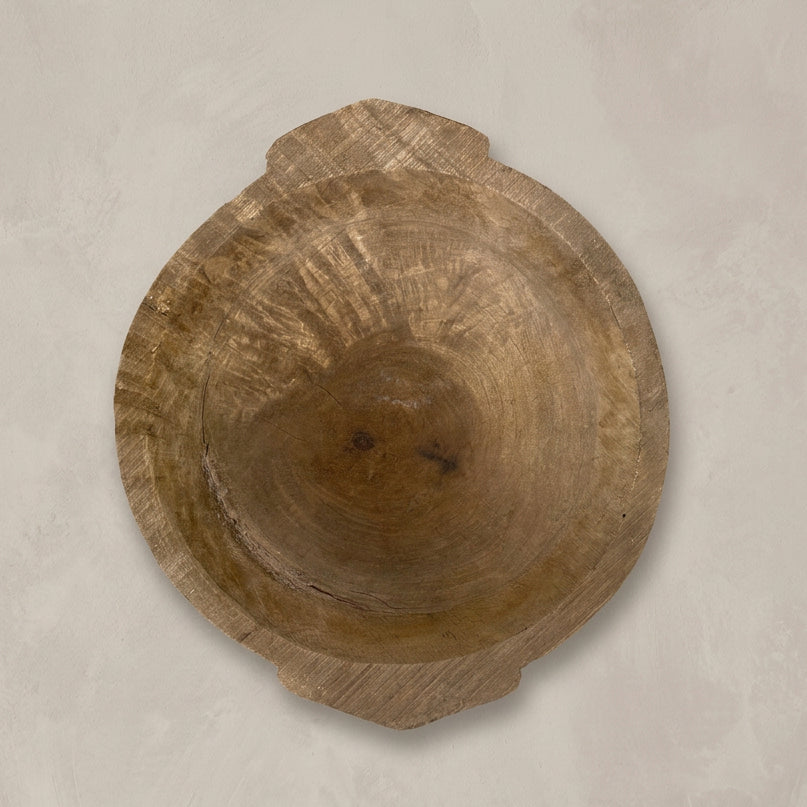 Vintage Wooden Tribal Bowl - Design Vintage