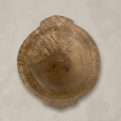 Vintage Wooden Tribal Bowl - Design Vintage