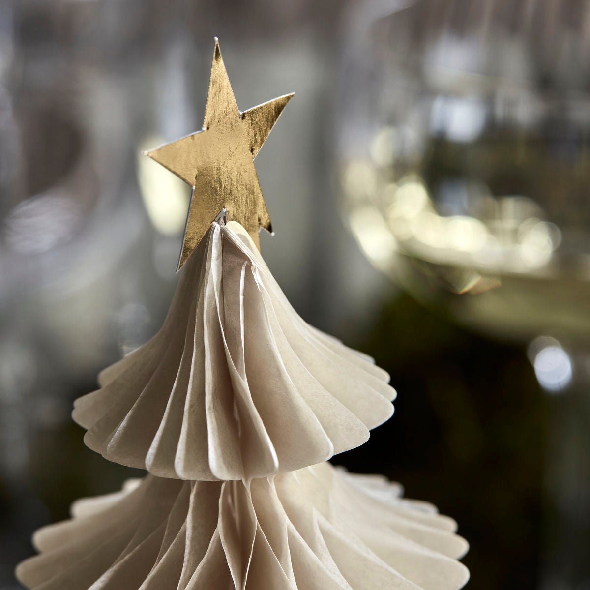 Ecru Paper Tree Decorations - Design Vintage