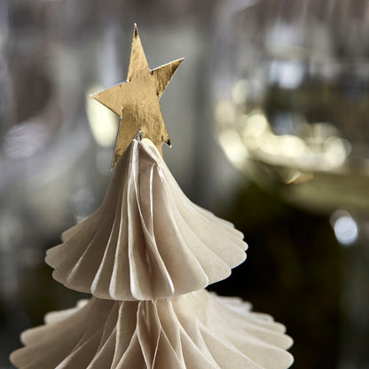 Ecru Paper Tree Decorations - Design Vintage