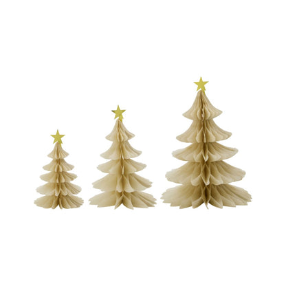 Ecru Paper Tree Decorations - Design Vintage