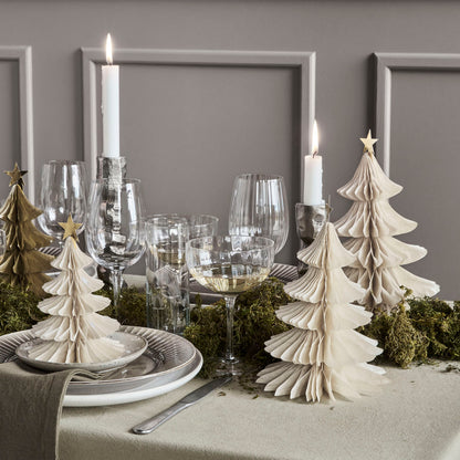 Ecru Paper Tree Decorations - Design Vintage