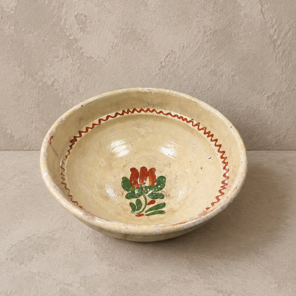 Vintage Hungarian Folk Bowl - Design Vintage