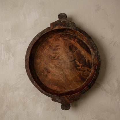 Vintage Wooden Tribal Bowl - Design Vintage