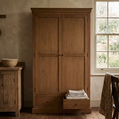 Bayur Wood Double Door Pantry - Design Vintage