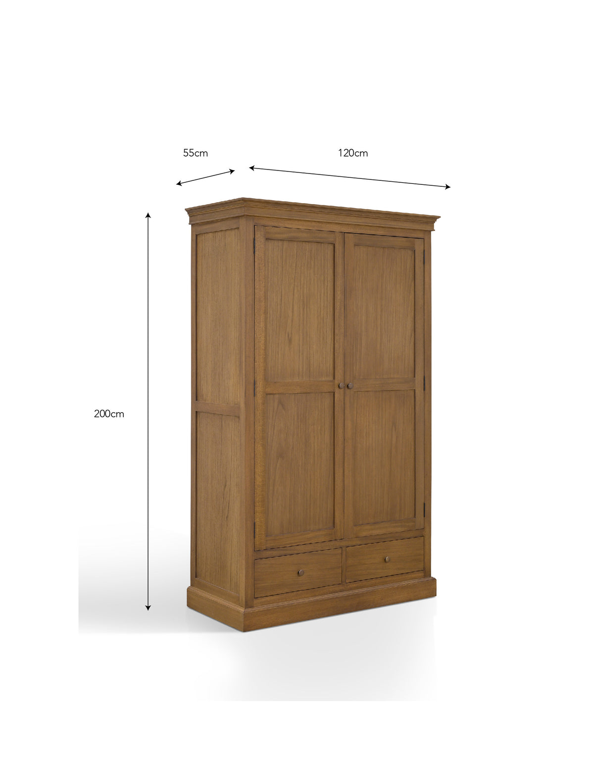 Bayur Wood Double Door Pantry - Design Vintage