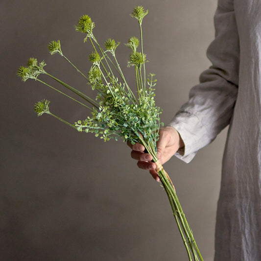 Green Wildflower Spray - Design Vintage