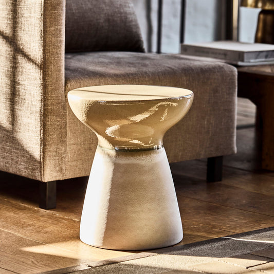 Earthenware Side Table - Design Vintage
