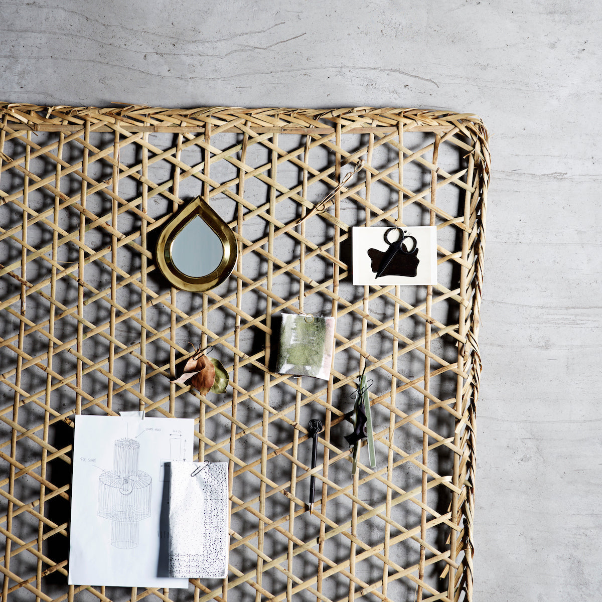 Woven Bamboo Wall Decoration - Design Vintage
