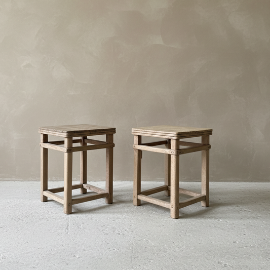 Pair of Vintage Elm Side Tables