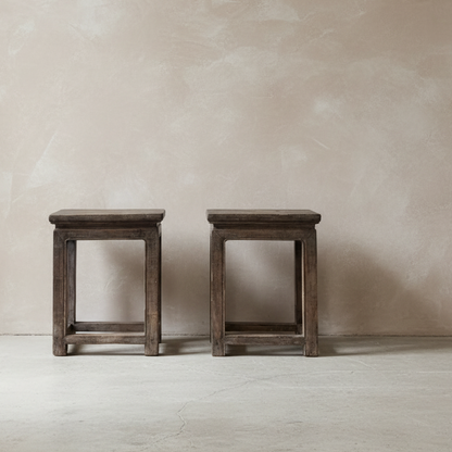 Pair of Vintage Elm Bedsides